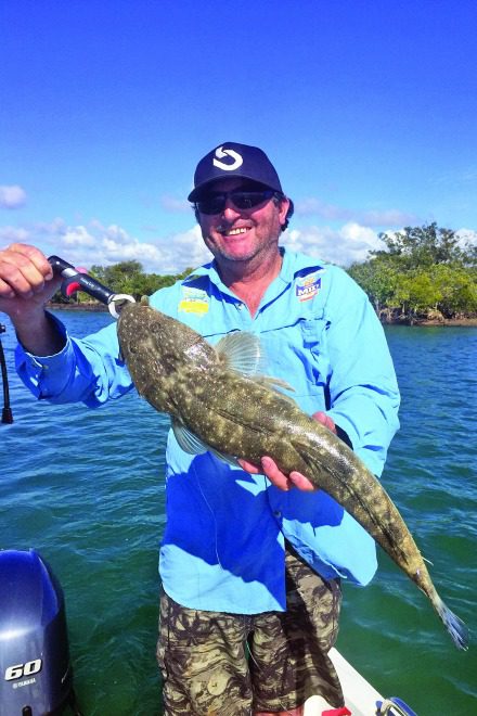 Quality flathead such as this one taken by Douglas Whaley will become more common around the bar entrances.