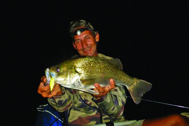 Steve Gregory with a solid bass.