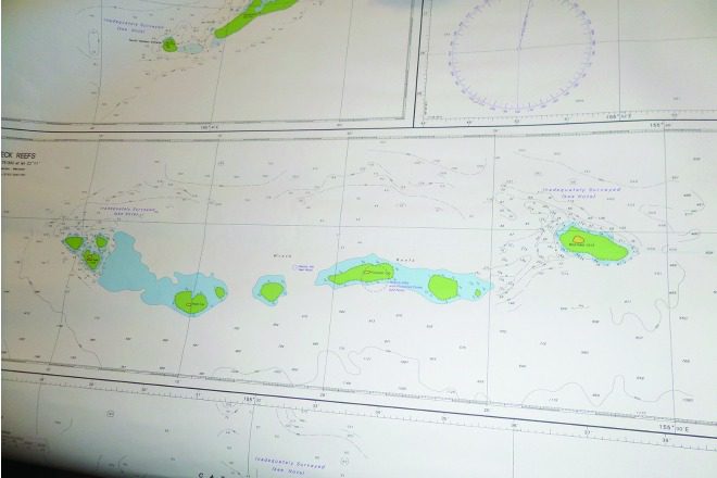 What the Wreck Reefs look like on a chart. The chart you're looking for is AUS 611.