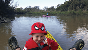 The author’s main reason for transporting two kayaks.