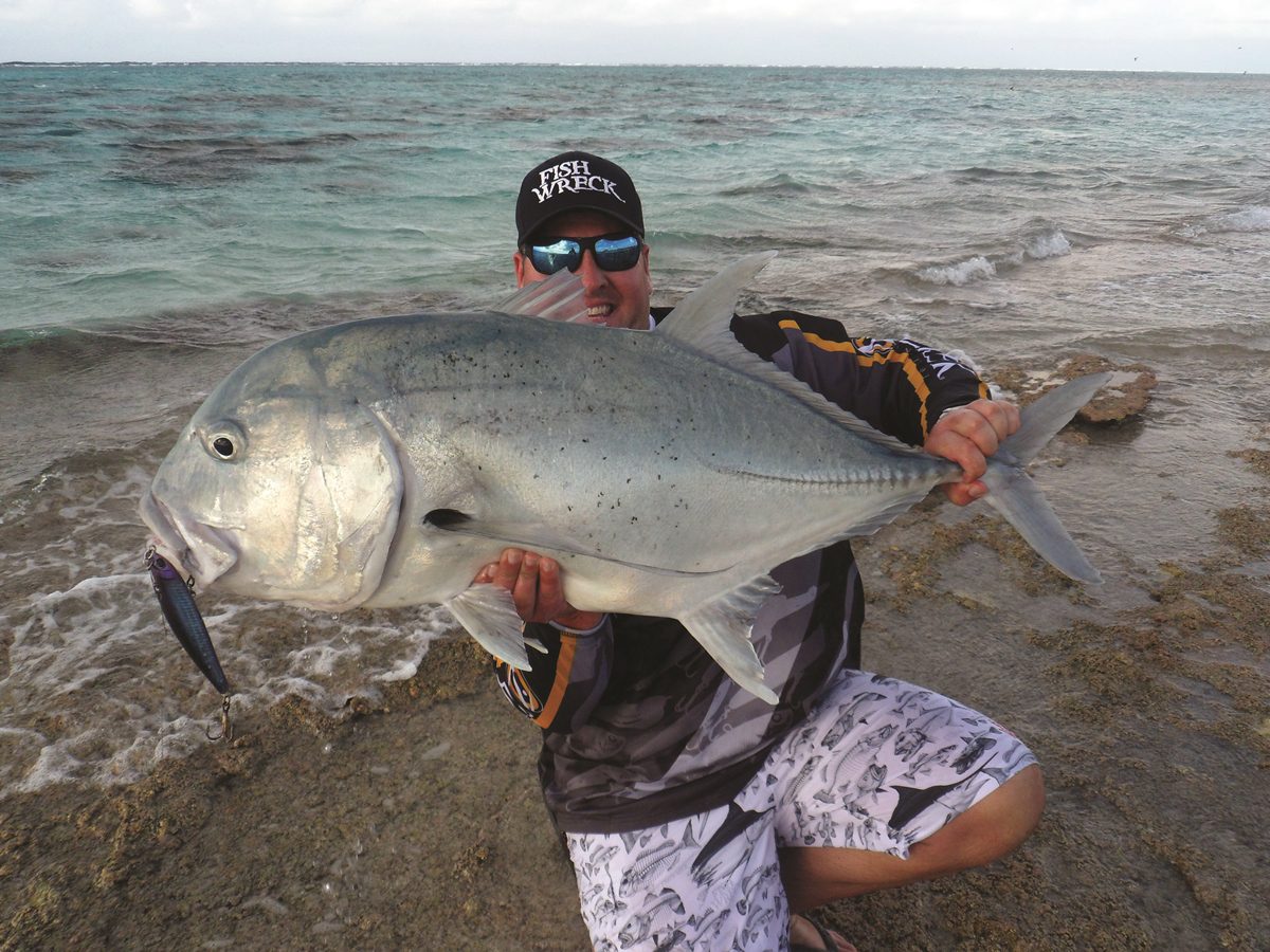 Nick with a solid GT taken while casting off Bird Islet with a 160mm Zerek Zappelin.