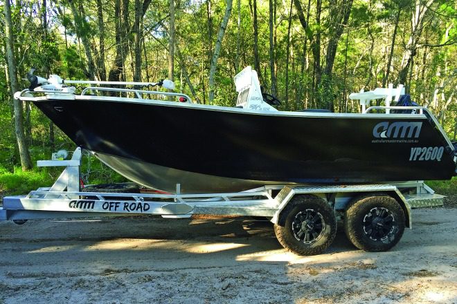 Off-road but not off-limits. AMM’s ultra-tough trailer for boats that have to cross the dirt before getting to the water.