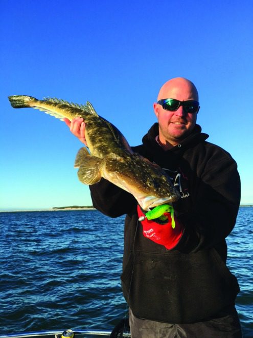 The author scored this 79cm lizard while fishing the deep water near the Pin Bar.