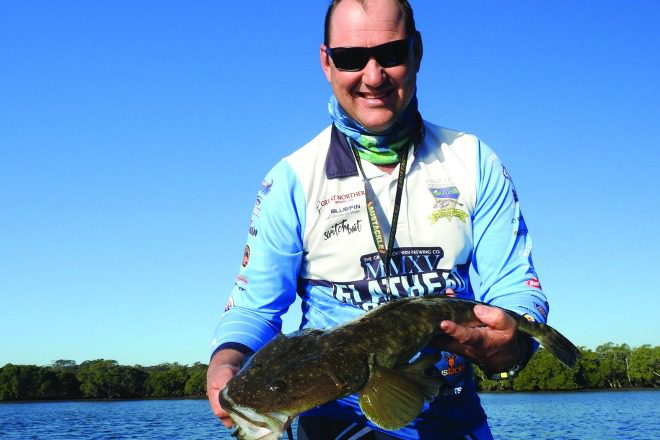 The author with a 69cm flathead.