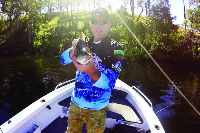 The author with a very fat fish caught in 9m of water.