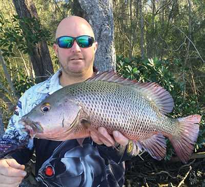 This cracker Noosa jack was hooked by the author on a Prawnstar.