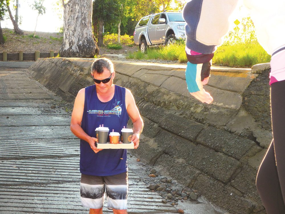 Dale delivered refreshments to the author’s boat. What a legend.