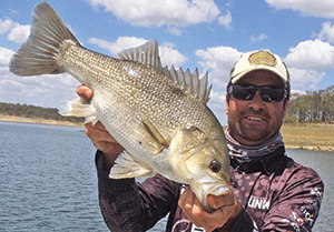 Mick Johnson with a cracker bass from the flats.