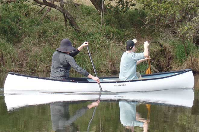 kids paddling