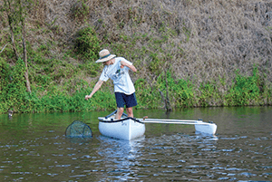 fishing from canoes