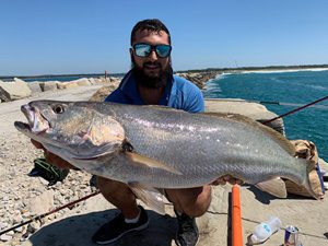 land-based game fishing iluka jewfish