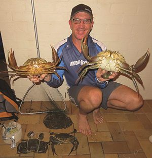 prawns and crabs on foot moreton bay