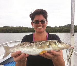 whiting on surface lure